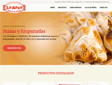 Tablet Screenshot of empanadaslakosa.cl
